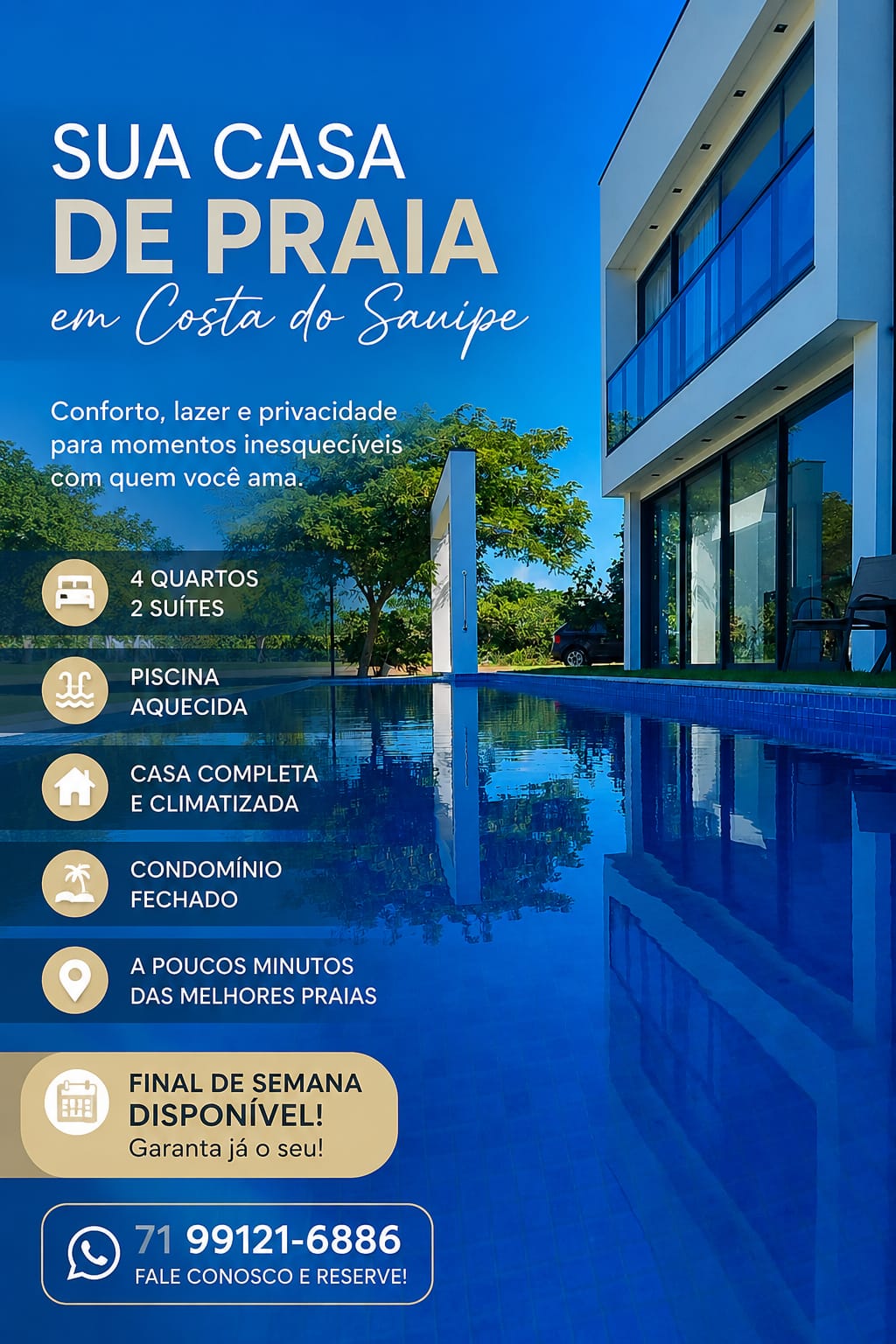Sua casa de praia em Costa do Sauípe